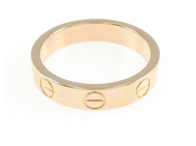 Anel Mini Love da Cartier em ouro rosa - vista 2