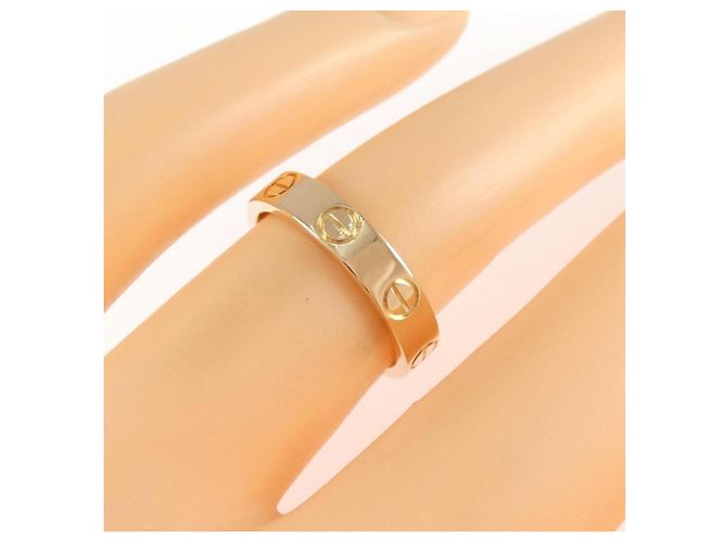 Anel Mini Love da Cartier em ouro rosa - vista 4