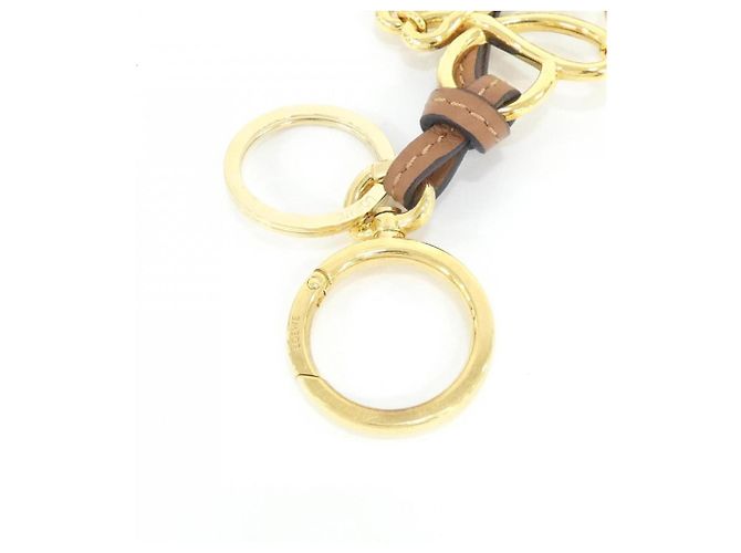 Charm per borsa Loewe in pelle di vitello dorata D'oro - vista 6