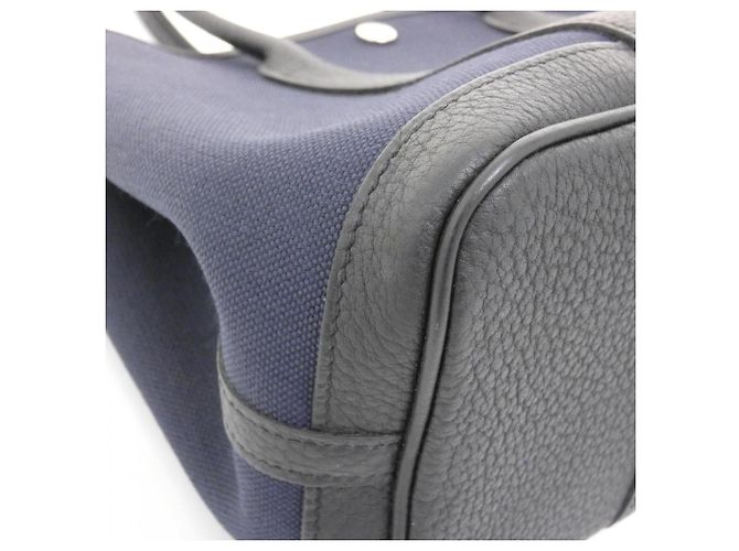 Hermès Borsa Hermes Garden Party Nero Blu - vista 3