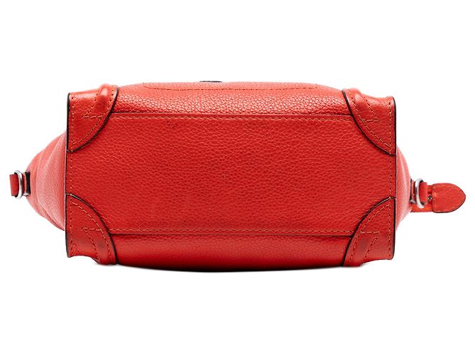 Céline Bolso Celine Orange Nano Leather Luggage Tote Naranja - vista 3