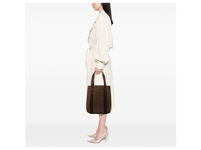 Louis Vuitton Marrone Damier Ebene Cabas Beaubourg - vista 6