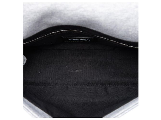 Borsa a tracolla Fendi Gray Marc Jacobs Medium Jersey Logo Baguette Marrone Grigio - vista 4