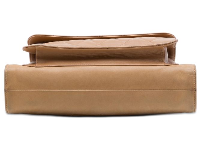 Borsa a tracolla Chanel Brown CC in agnello trapuntato con tasca frontale Marrone - vista 3