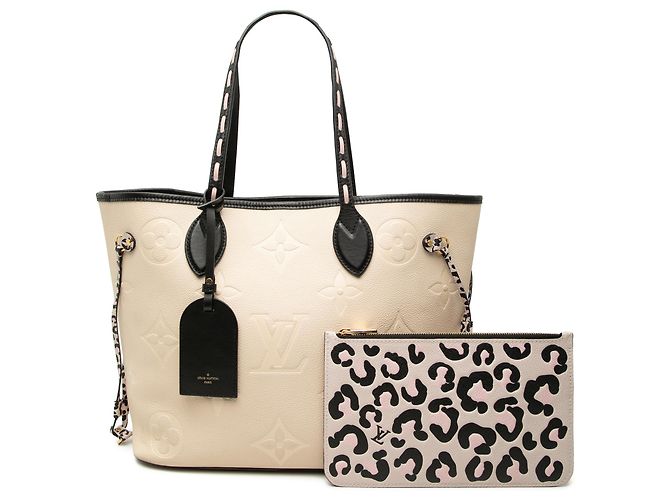 Louis Vuitton Neverfull MM White Monogram Empreinte Wild At Heart Bianco Crudo - vista 7