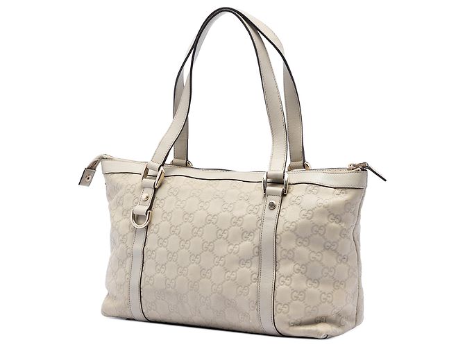 Gucci White Guccissima Abbey D Ring Tote Weiß - Ansicht 2