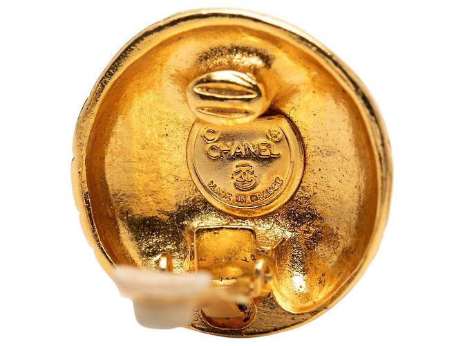 Orecchini a clip Chanel Gold Gold Plated Logo Lettering D'oro - vista 3