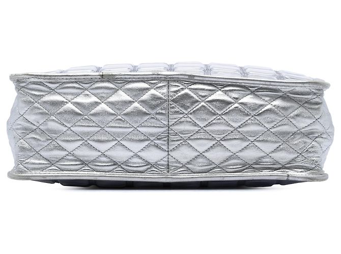 Chanel Silver CC Vinyl Ice Cube Shopper Tote Silber - Ansicht 3