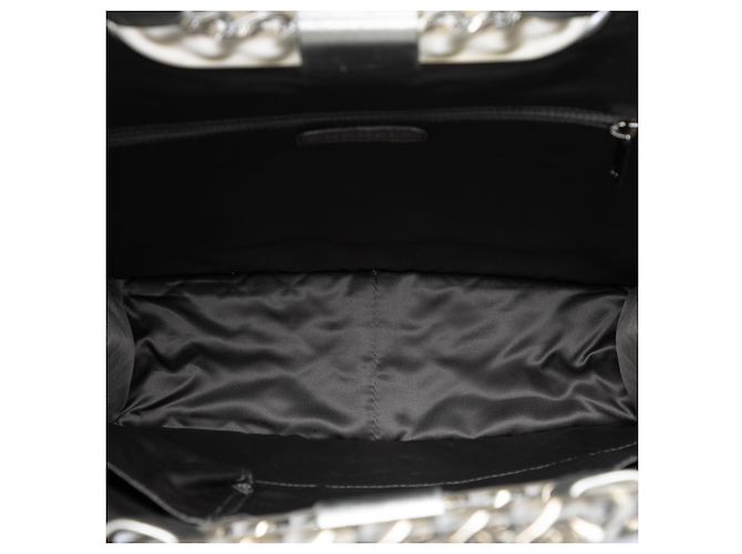 Chanel Silver CC Vinyl Ice Cube Shopper Tote Silber - Ansicht 4