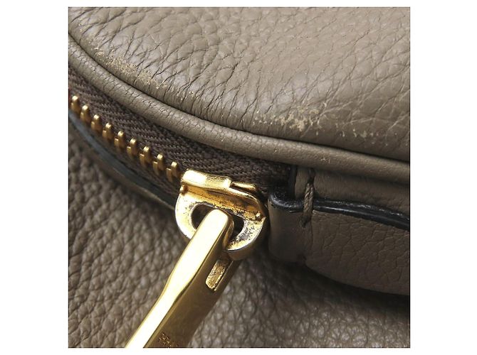 Zaino Prada Brown Vitello Daino Cinch Marrone Taupe - vista 24