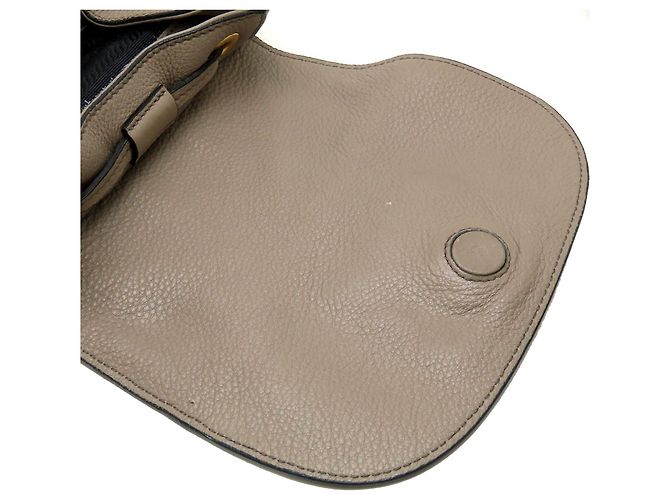 Zaino Prada Brown Vitello Daino Cinch Marrone Taupe - vista 25