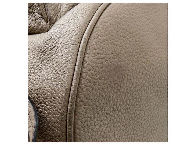Zaino Prada Brown Vitello Daino Cinch Marrone Taupe - vista 6