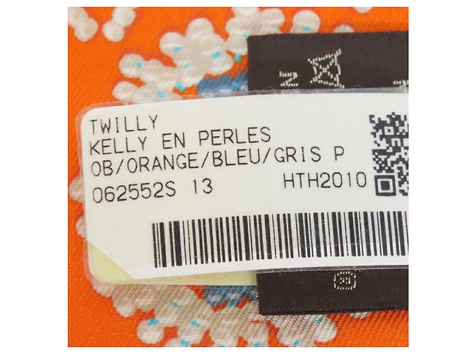Hermès Seidentuch Twilly Orange Kelly En Perles - Ansicht 3
