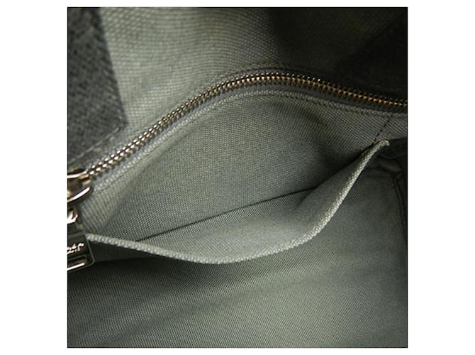 Borsa Prada Gray Small Canvas Canapa Logo Marrone Grigio antracite - vista 9