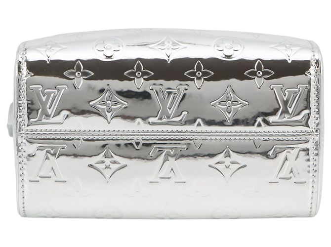 Louis Vuitton Specchio Monogram Argentato Speedy Bandouliere 20 Argento - vista 3
