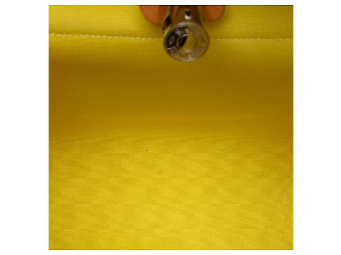 Hermès Yellow Toile Herbag Zip 31 Gelb - Ansicht 4