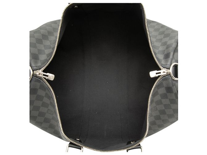 Louis Vuitton Keepall Bandouliere 45 in Damier Graphite nero - vista 4