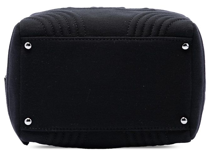 Borsa Chanel Black Small CC Jersey Bowler Nero - vista 3