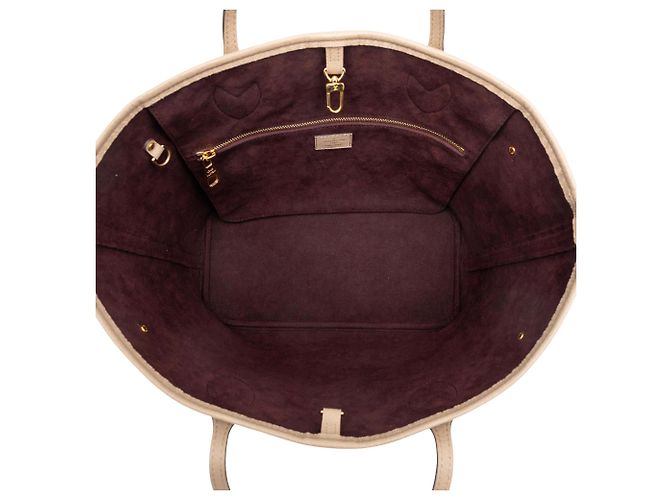 Louis Vuitton Beige Monogram Giant Empreinte Neverfull MM - vista 4