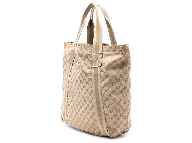 Gucci Beige GG Canvas Web Tote - Ansicht 2