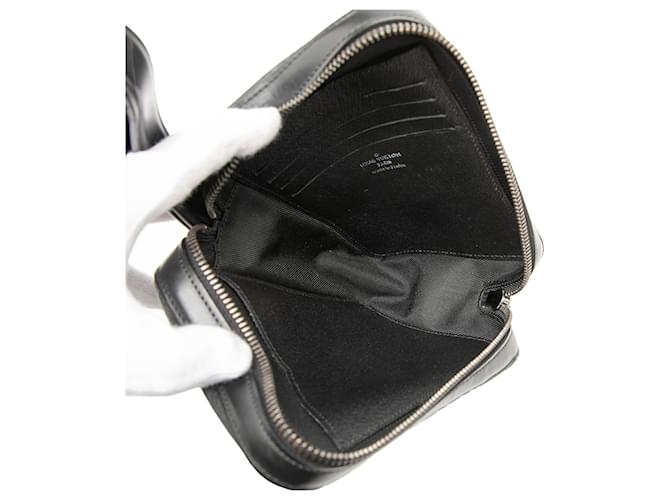 Clutch Box Monogram Eclipse nera Louis Vuitton Nero - vista 4