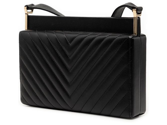Chanel Black Chevron Lambskin Reissue 2.55 Frame Crossbody Nero - vista 2