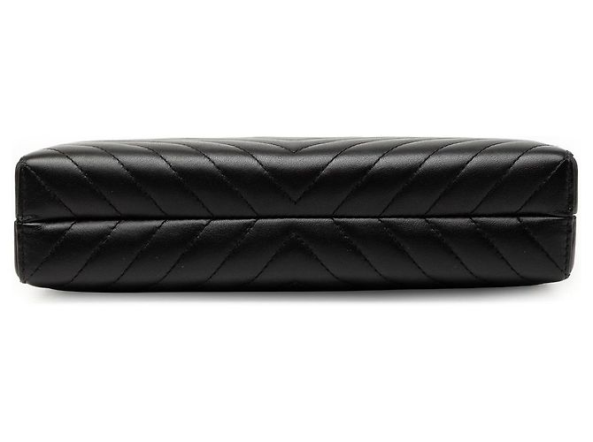 Chanel Black Chevron Lambskin Reissue 2.55 Frame Crossbody Nero - vista 3
