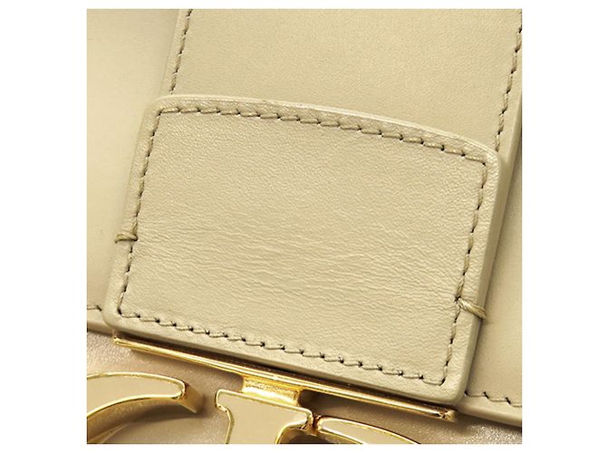 Borsa 30 Montaigne in pelle bianca Dior Bianco Bianco sporco - vista 11