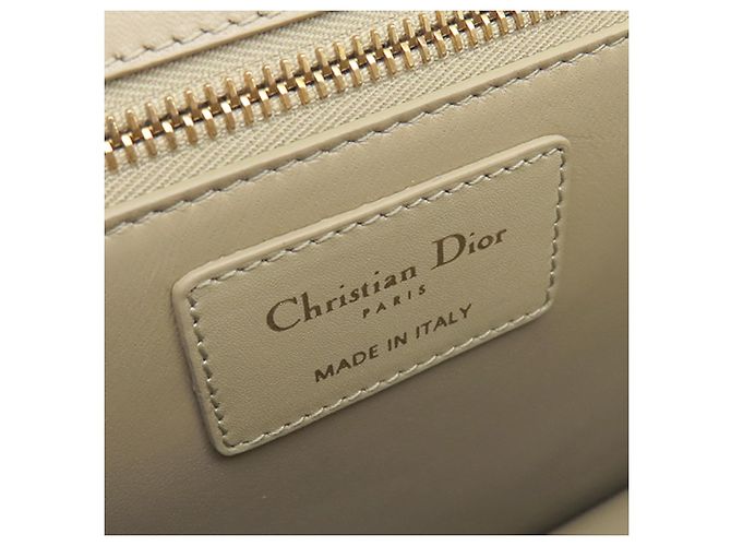 Borsa 30 Montaigne in pelle bianca Dior Bianco Bianco sporco - vista 5