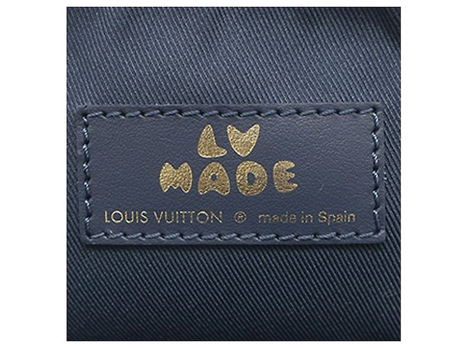 Double Phone Pouch in Denim Monogram Blue Nigo e Taurillon Louis Vuitton - vista 5