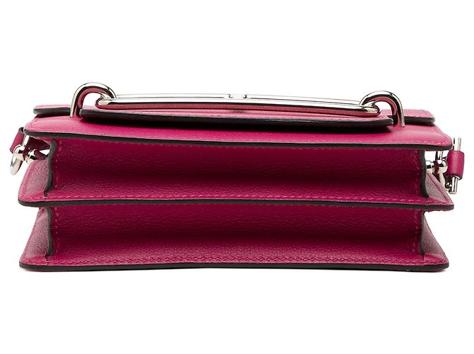 Hermès Sac Roulis 18 Mini Evercolor Rosa - vista 3