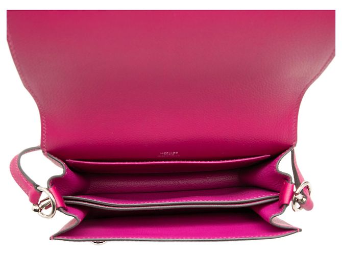 Hermès Sac Roulis 18 Mini Evercolor Rosa - vista 4