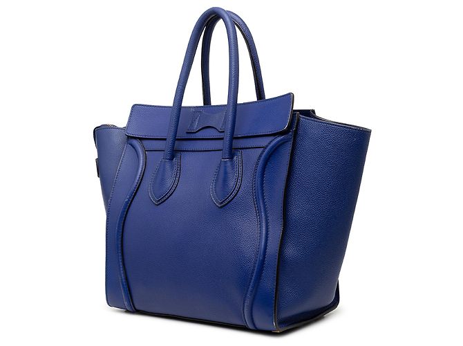 Céline Celine Blue Mini Kalbsleder Luggage Tote Blau - Ansicht 2