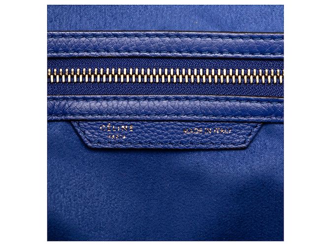 Céline Celine Blue Mini Kalbsleder Luggage Tote Blau - Ansicht 5