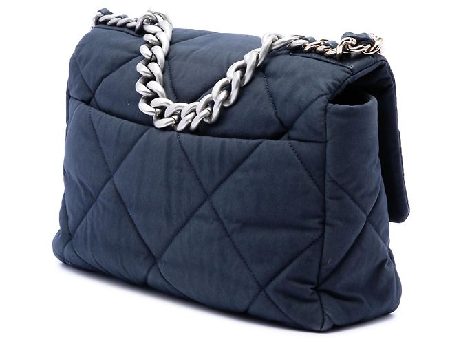 Chanel Blue Large Canvas 19 Flap Blu navy - vista 2