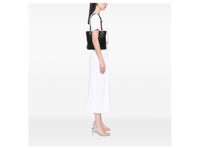Chanel Black Caviar Petite Shopping Tote Schwarz - Ansicht 6