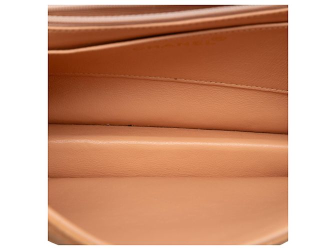 Chanel Rita Flap in scamosciato trapuntato beige - vista 4