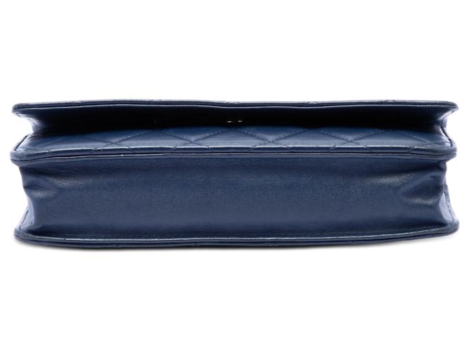 Chanel Blue CC gestepptes Lammleder Wallet On Chain Blau Marineblau - Ansicht 3