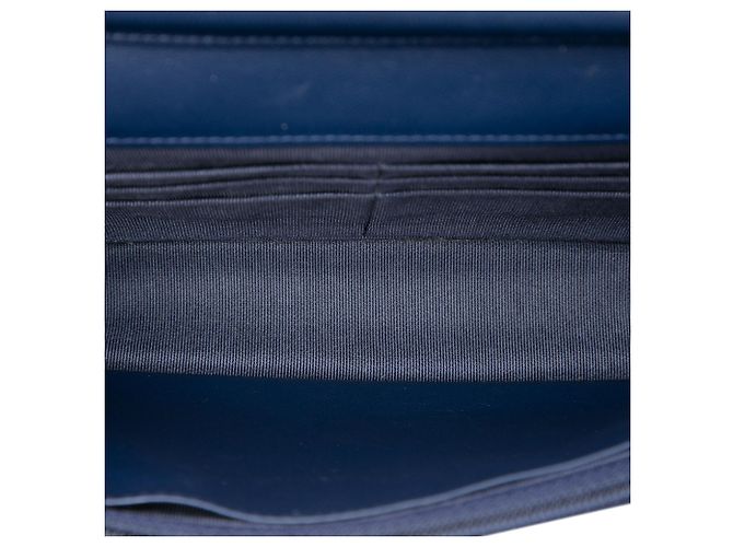 Chanel Blue CC gestepptes Lammleder Wallet On Chain Blau Marineblau - Ansicht 4