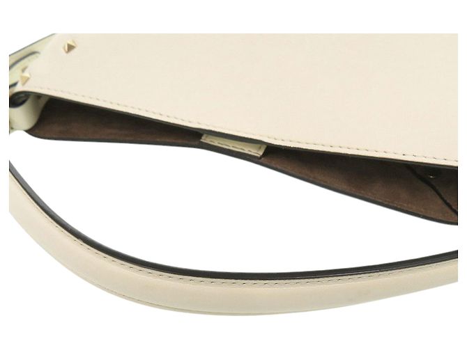 Borsa a secchiello Valentino in pelle bianca con Rockstud - vista 12