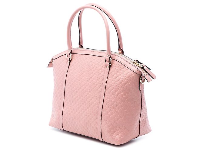 Borsa Gucci Rosa Large Microguccissima Dome Satchel - vista 2