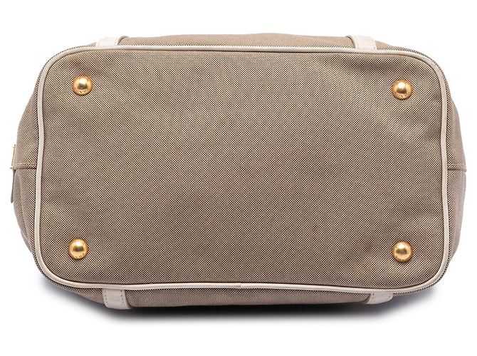 Sac à main Prada Beige Canvas Canapa Logo Bow Satchel - vue 3