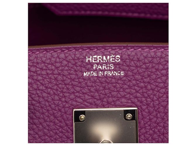 Hermès Purple Togo Birkin Retourne 30 Porpora Viola scuro - vista 5