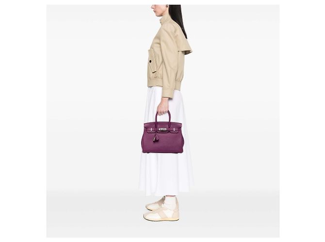 Hermès Purple Togo Birkin Retourne 30 Porpora Viola scuro - vista 7