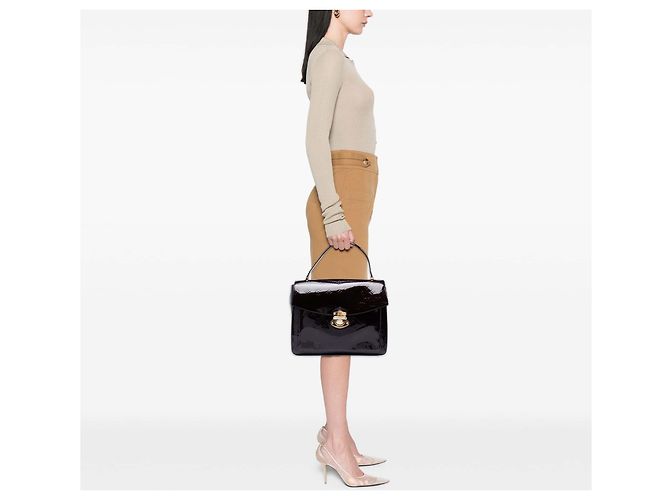 Louis Vuitton Romaine in monogram vernis viola Porpora - vista 6