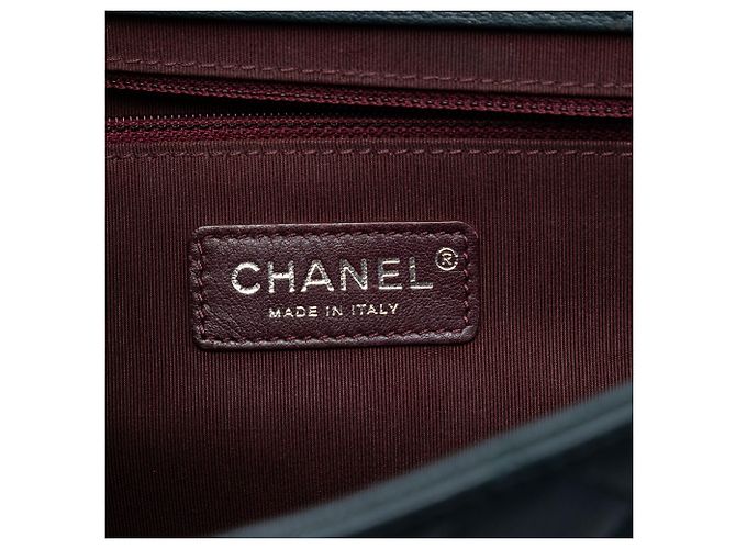 Chanel Green Medium Quilted Goatskin CC University Flap Verde Verde scuro - vista 5