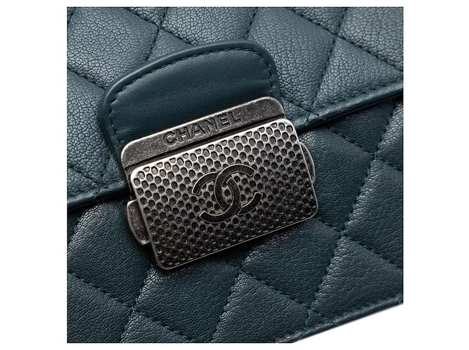 Chanel Green Medium Quilted Goatskin CC University Flap Verde Verde scuro - vista 6
