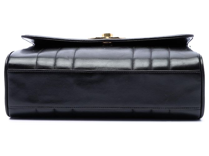 Chanel Black Vertical Quilt Lambskin Flap Nero - vista 3