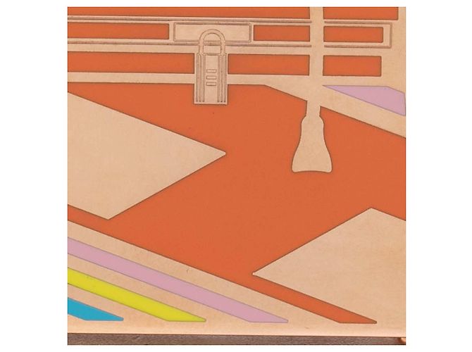 Charm Hermès Curiosite Kelly Laque H Vibration Placcato in Oro Rosa D'oro - vista 4