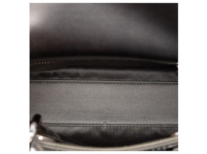 Lady Dior Mini in raso grigio con ricami cannage e cristalli Dior Marrone - vista 4